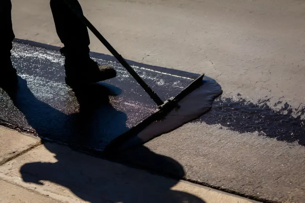 Professional asphalt sealcoating service in Kansas City for parking lots
