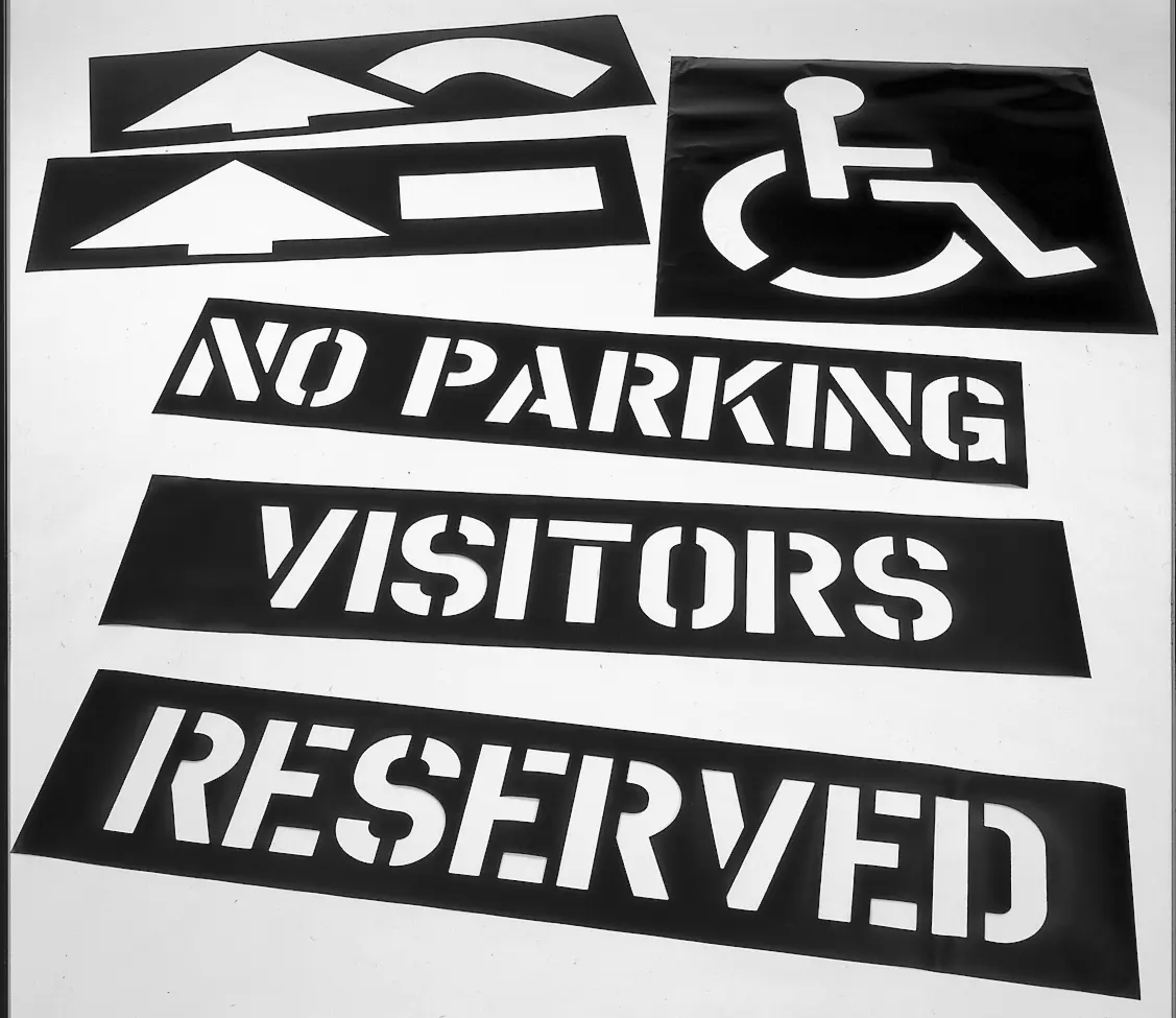 Professional stenciling on a property, featuring high-quality and precise designs.